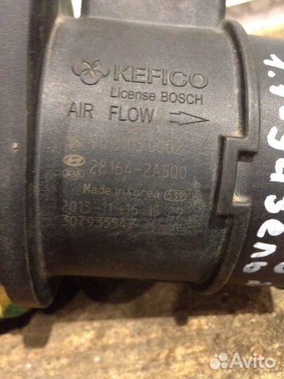 Датчик расхода воздуха дмрв Kia Sportage 3