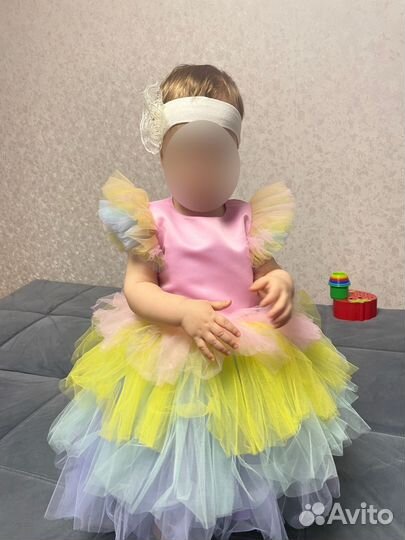 Детское нарядное платье 86 размер