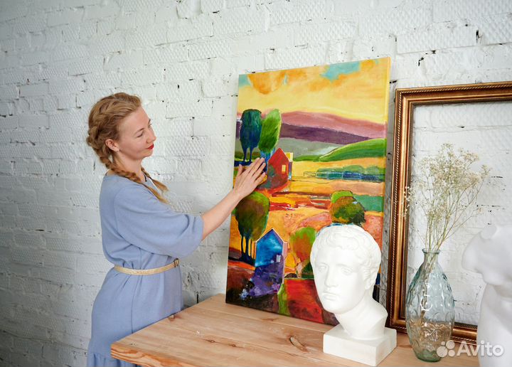 Картина маслом на холсте пейзаж