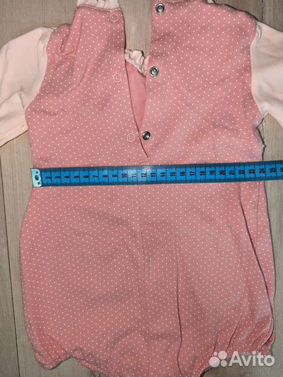 Комплект для девочек-двойняшек 68/74(горошек)