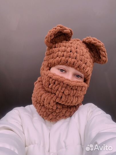 Вязаная балаклава ручной работы