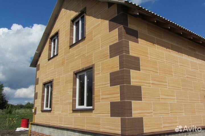 Фасадные термопанели, гибкий камень
