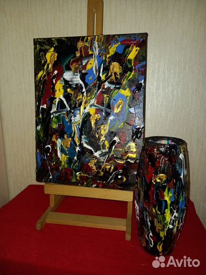 Картина и ваза абстракция