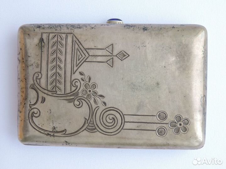 Портсигар Штихельный рисунок Царская Россия