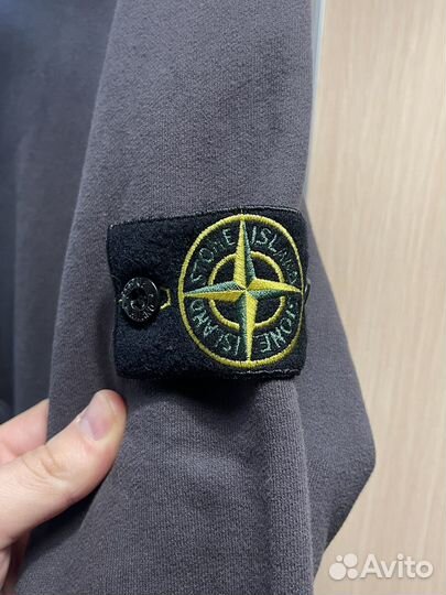 Худи толстовка Stone Island 21FW стальной серый L