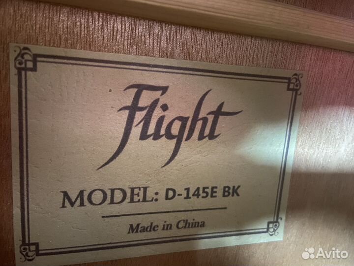 Гитара Flight D-145E BK