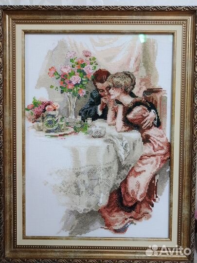 Романтический вечер ручная вышивка