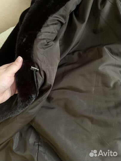 Шуба норковая с капюшоном 52 размер