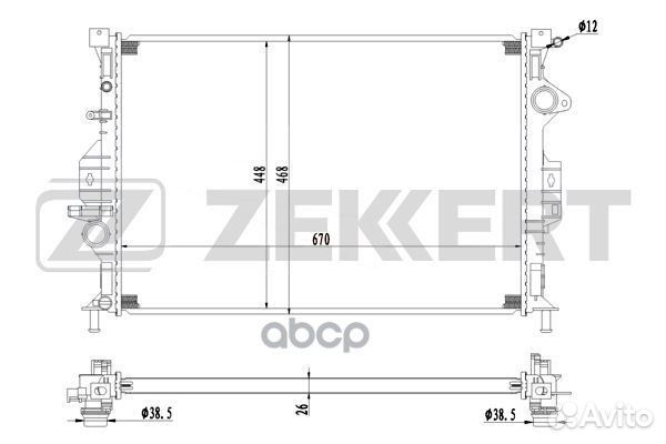 Радиатор охл. дв. Ford C-Max II 10- Focus III