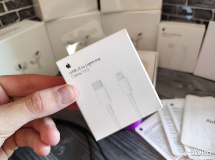 Airpods pro (2 провода, чехол, гарантия)