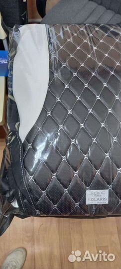 Чехлы на hyundai solaris белый Оксфорд экокожа