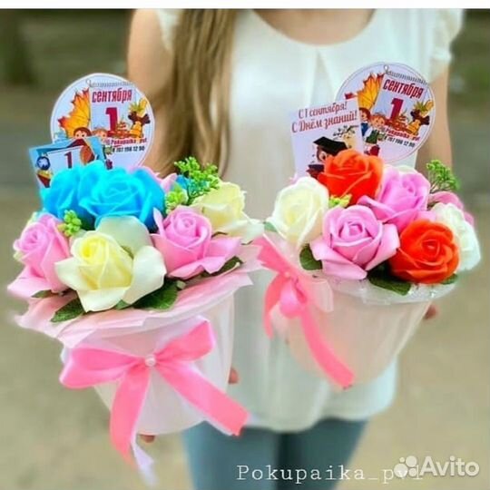 Букет из мыльных цветов