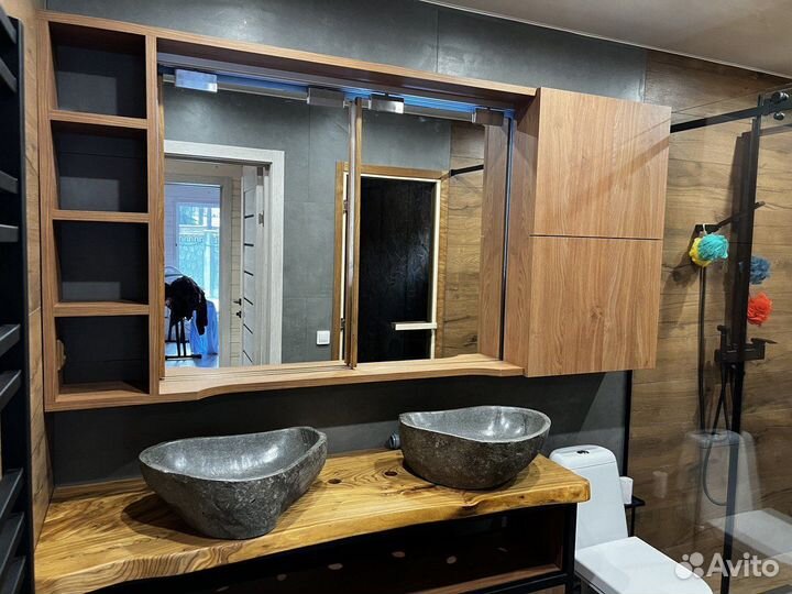 Тумба для ванной с ящиками