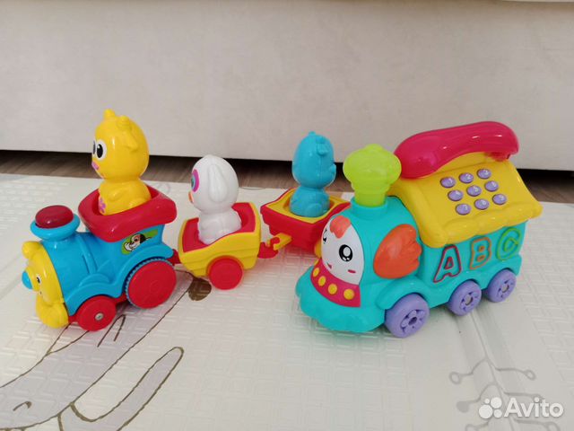 Игрушки музыкальные развивающие паровозик руль