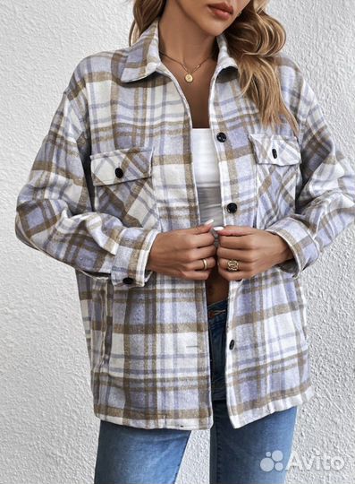 Рубашка шерстяная oversize