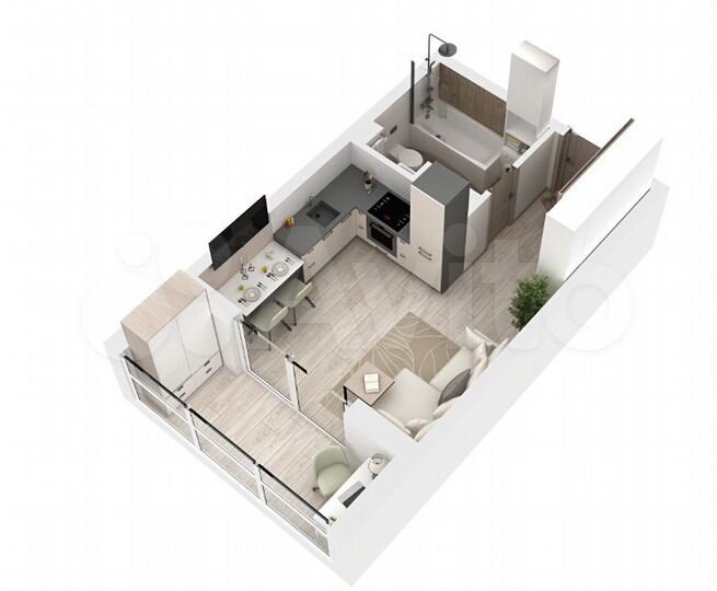 Квартира-студия, 22,6 м², 9/9 эт.