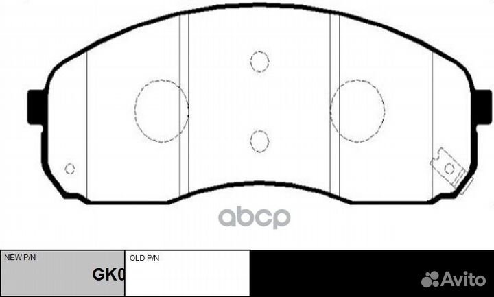 Колодки тормозные дисковые KIA carnival GK0539