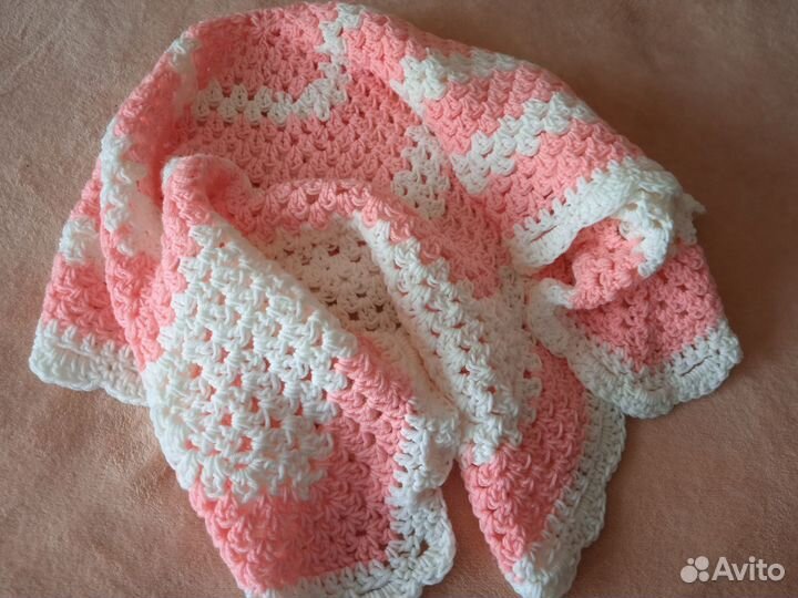 Плед детский вязаный ручная работа