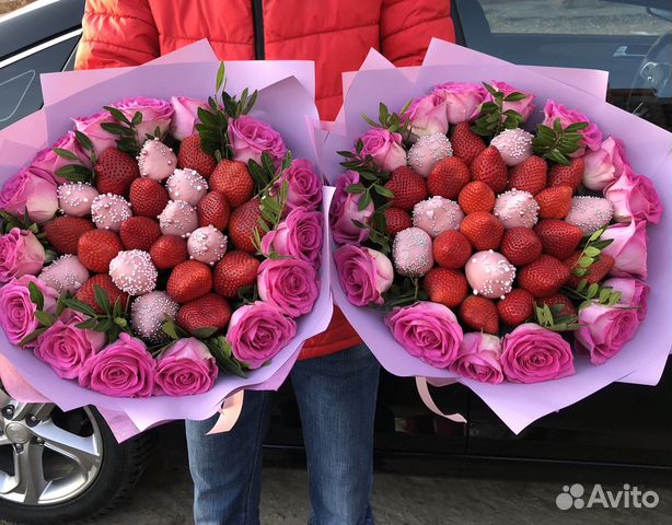 Клубника в шоколаде букет