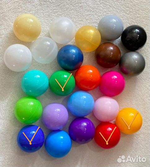 Шарики 150 штук цветные в цветах на заказ