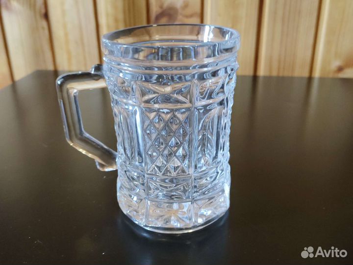 Хрустальные стопки, хрустальный стакан и кружка