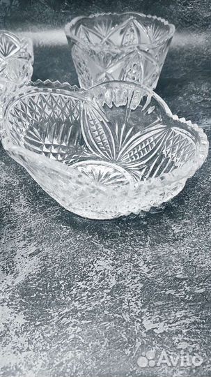 Ваза Конфетница/ Хрусталь/1970 г