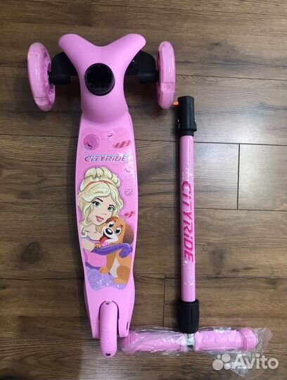 Самокат новый колеса светятся