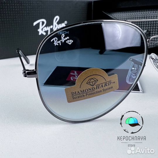 Очки Ray Ban Aviator Голубые