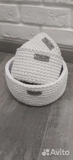Корзинки вязаные