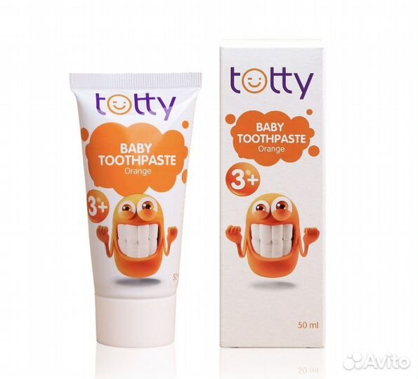 Totty Детская зубная паста со вкусом апельсина 3+