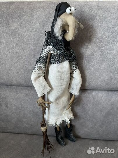 Кукла текстильная Баба яга и Кузя