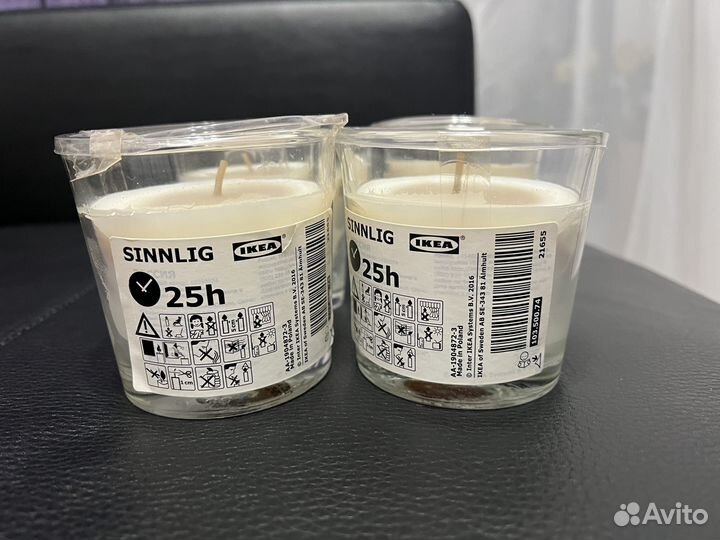 Свечи IKEA sinnlig ароматические, ваниль