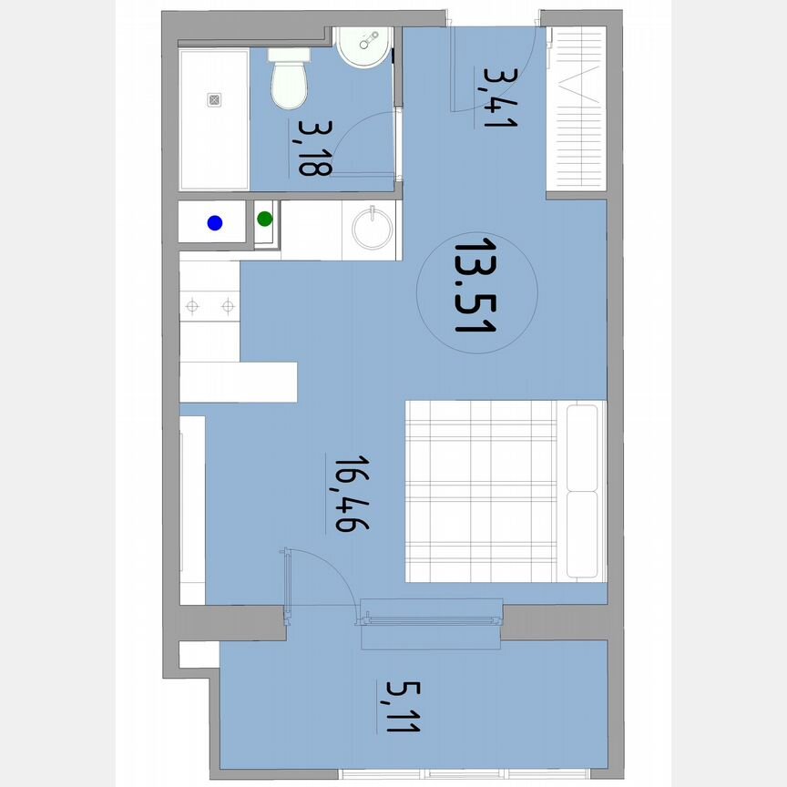 1-к. апартаменты, 28,2 м², 13/13 эт.