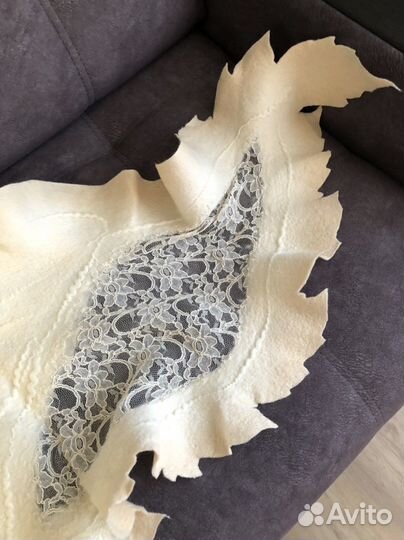 Валяный палантин, туника валяная