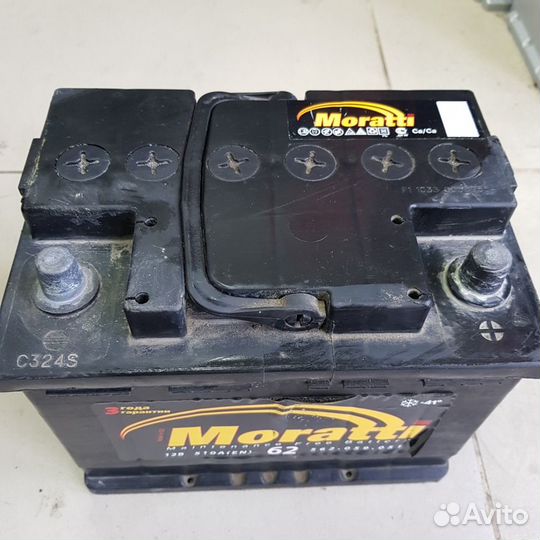 Аккумулятор автомобильный бу Moratti 62 Ач 12В