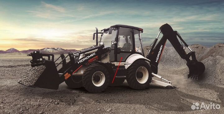 Стекло двери нижнее для погрузчика Hidromek