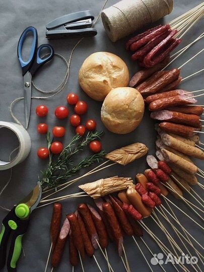 Шпажки бамбуковые шампура деревянные 30 см