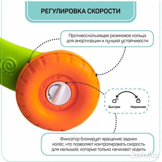 Каталка-ходунки Amarobaby Study Walker (3в1)