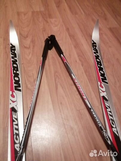 Лыжи беговые nordway + лыжные ботинки