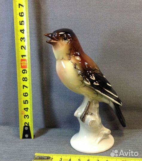 Фигурка Птица Hertwig зяблик фарфор Германия роспи