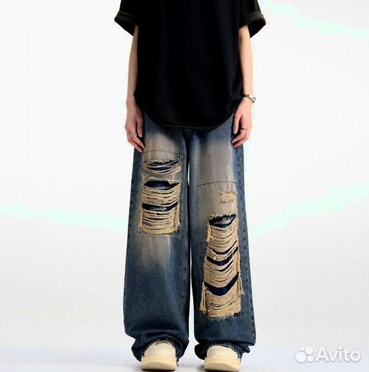 Джинсы Vetements baggy jeans 2023 ya на руках