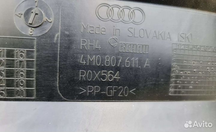 Замыкающая панель переднего бампера Audi Q7 4M