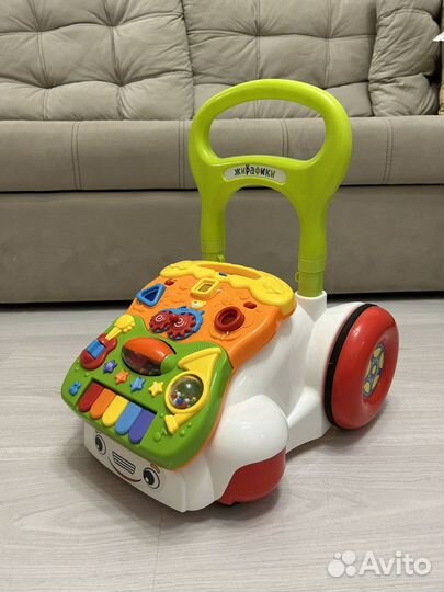 Машинка-каталка-ходунки Жирафики