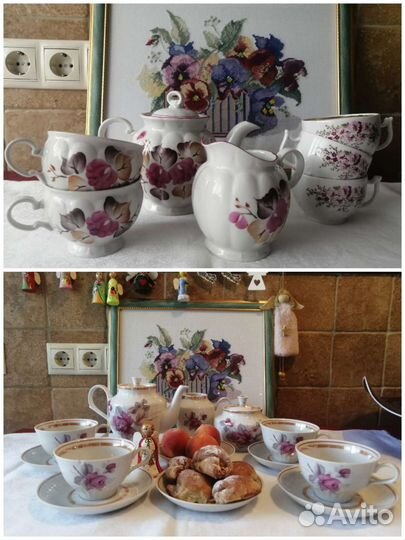 Чайный сервиз СССР Рига и Вербилки