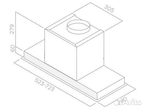 Вытяжка elica hidden 2.0 BL MAT/A/52 (PRF0197740)