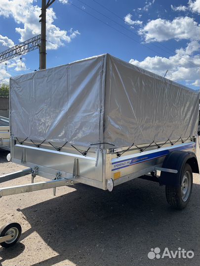 Прицеп легковой самосвал 2.5х1.56 с высоким тентом