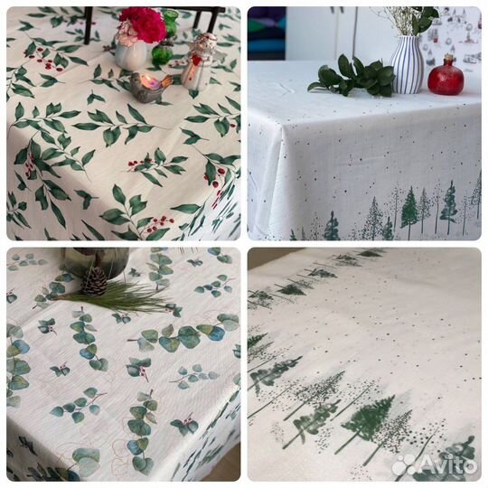 Новогодняя скатерть с люрексом производства Турции