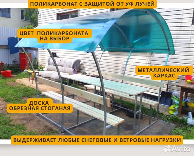 Беседки на дачу из поликарбоната