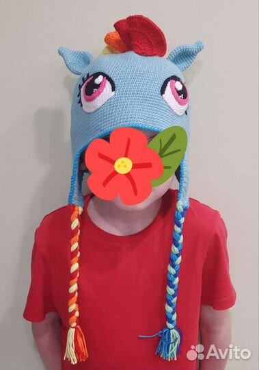 Шапка пони Радуга