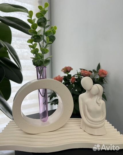 Декор из гипса/подсвечники 3 шт